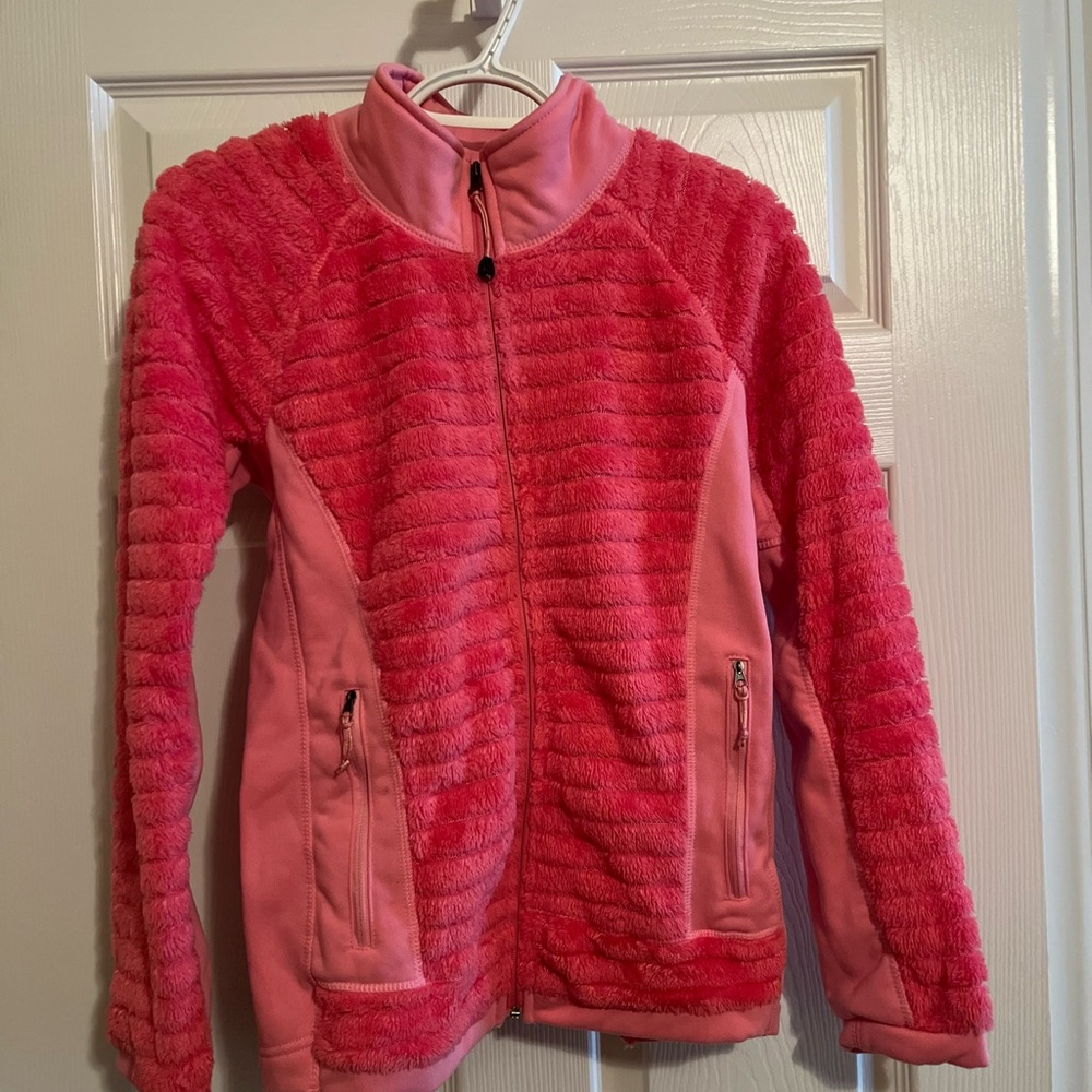 Hot pink athleisure jacket NWOT Medium